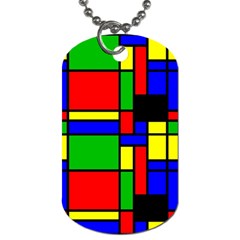 Mondrian Dog Tag (two-sided)  by Siebenhuehner