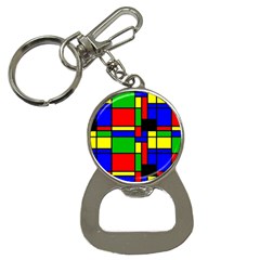 Mondrian Bottle Opener Key Chain