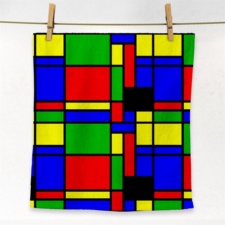 Mondrian Face Towel