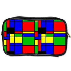 Mondrian Travel Toiletry Bag (one Side) by Siebenhuehner