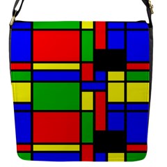 Mondrian Flap Closure Messenger Bag (small) by Siebenhuehner