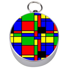 Mondrian Silver Compass