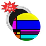 Mondrian 2.25  Button Magnet (100 pack) Front