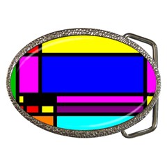 Mondrian Belt Buckle (Oval)