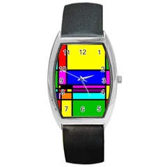 Mondrian Tonneau Leather Watch