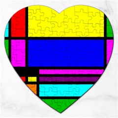 Mondrian Jigsaw Puzzle (heart)