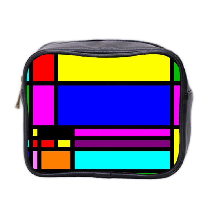 Mondrian Mini Travel Toiletry Bag (Two Sides)