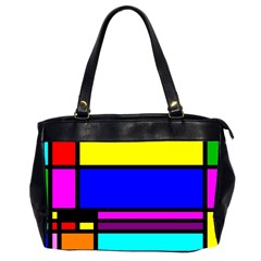 Mondrian Oversize Office Handbag (Two Sides)