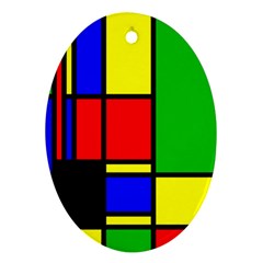 Mondrian Oval Ornament by Siebenhuehner