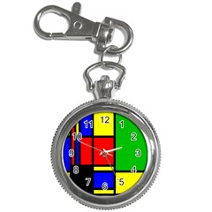 Mondrian Key Chain Watch by Siebenhuehner