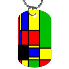 Mondrian Dog Tag (two-sided)  by Siebenhuehner