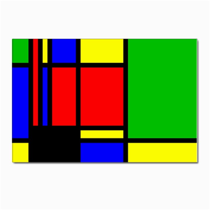 Mondrian Postcard 4 x 6  (10 Pack)