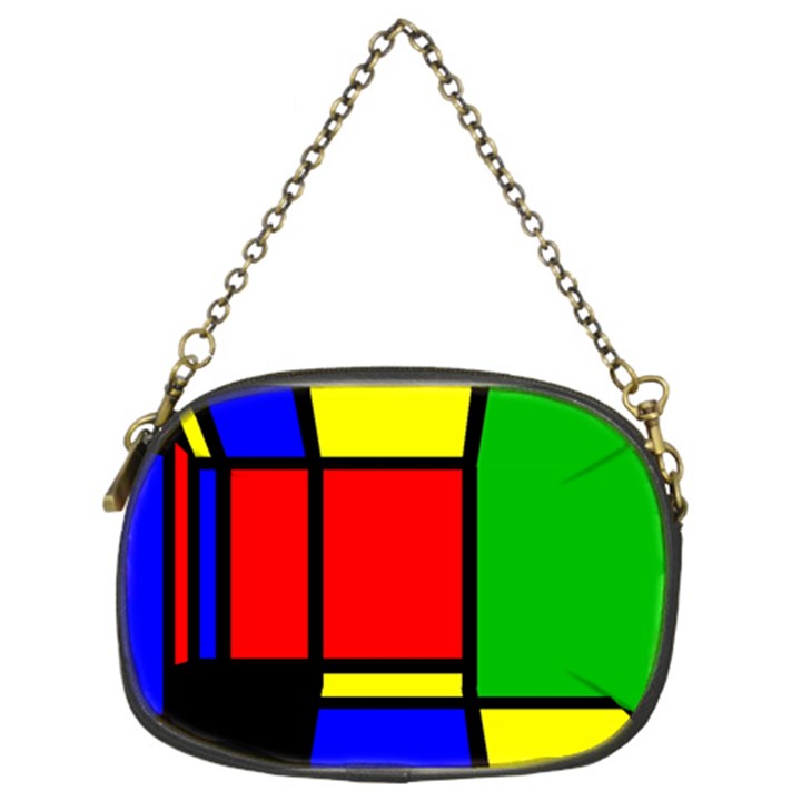 Mondrian Chain Purse (Two Sided) 