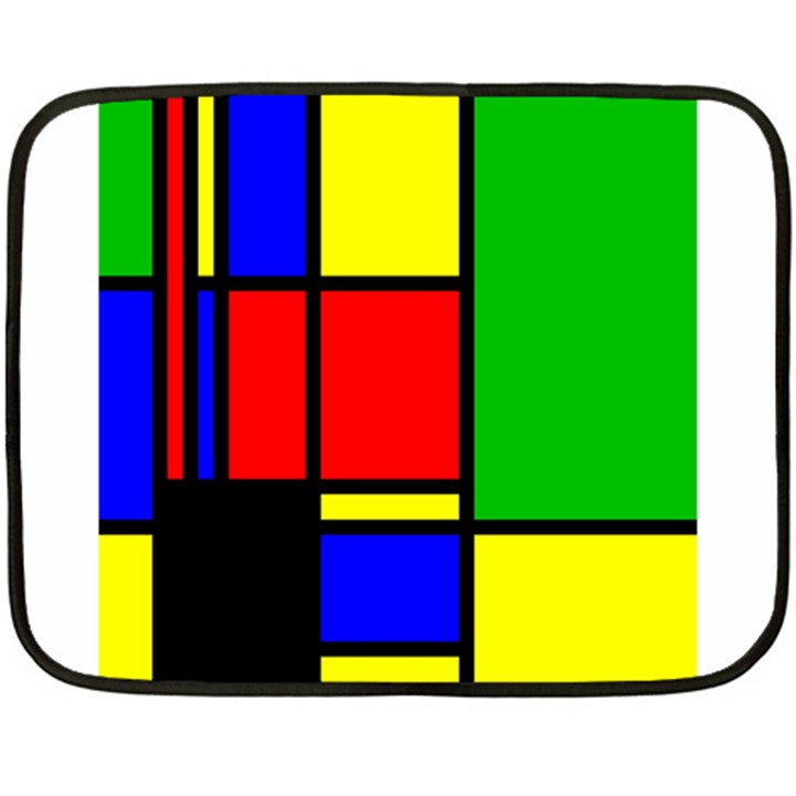 Mondrian Mini Fleece Blanket (Two Sided)