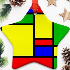 Mondrian Star Ornament