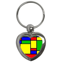 Mondrian Key Chain (heart) by Siebenhuehner