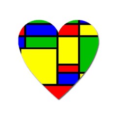 Mondrian Magnet (heart) by Siebenhuehner