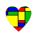 Mondrian Magnet (Heart) Front