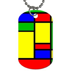 Mondrian Dog Tag (one Sided) by Siebenhuehner