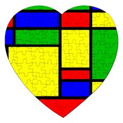 Mondrian Jigsaw Puzzle (heart)