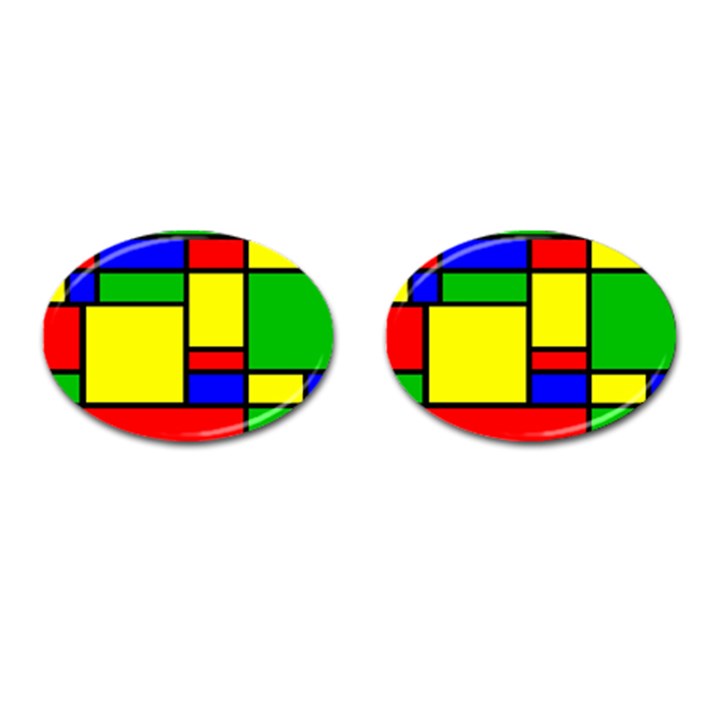 Mondrian Cufflinks (Oval)