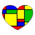 Mondrian Mouse Pad (Heart) Front