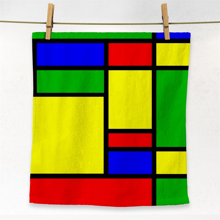 Mondrian Face Towel