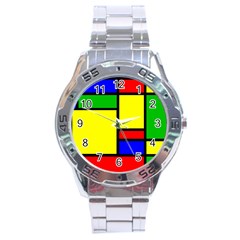 Mondrian Stainless Steel Watch by Siebenhuehner