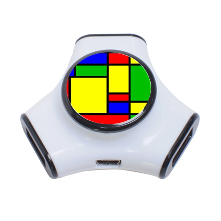 Mondrian 3 Port USB Hub