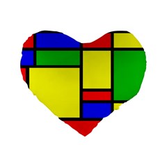 Mondrian 16  Premium Heart Shape Cushion 