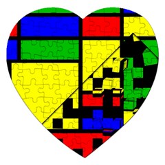 Moderne Jigsaw Puzzle (heart) by Siebenhuehner