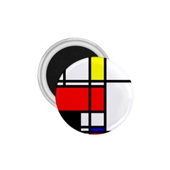 Mondrian 1 75  Button Magnet by Siebenhuehner