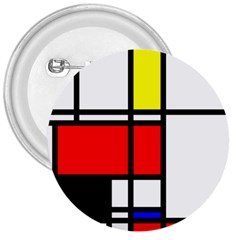 Mondrian 3  Button by Siebenhuehner