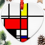 Mondrian Heart Ornament Front