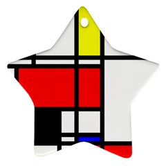 Mondrian Star Ornament by Siebenhuehner