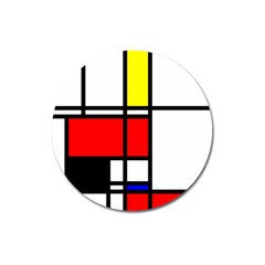 Mondrian Magnet 3  (round) by Siebenhuehner