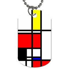 Mondrian Dog Tag (one Sided) by Siebenhuehner