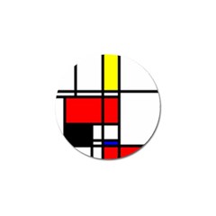 Mondrian Golf Ball Marker 4 Pack by Siebenhuehner