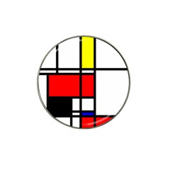 Mondrian Golf Ball Marker (for Hat Clip)