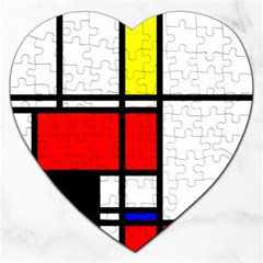 Mondrian Jigsaw Puzzle (heart)