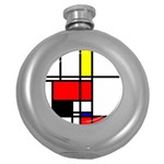 Mondrian Hip Flask (Round) Front