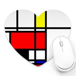 Mondrian Mouse Pad (Heart) Front