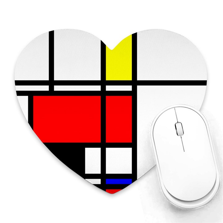 Mondrian Mouse Pad (Heart)