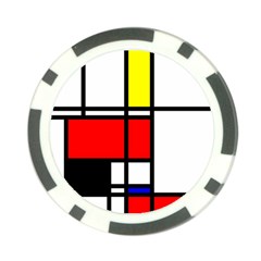 Mondrian Poker Chip