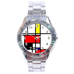 Mondrian Stainless Steel Watch by Siebenhuehner