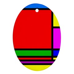 Mondrian Oval Ornament by Siebenhuehner