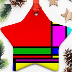 Mondrian Star Ornament by Siebenhuehner