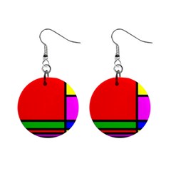 Mondrian Mini Button Earrings