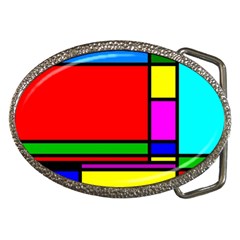 Mondrian Belt Buckle (oval) by Siebenhuehner