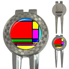 Mondrian Golf Pitchfork & Ball Marker